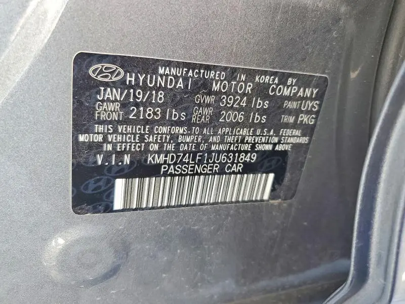 2018 HYUNDAI ELANTRA SE  