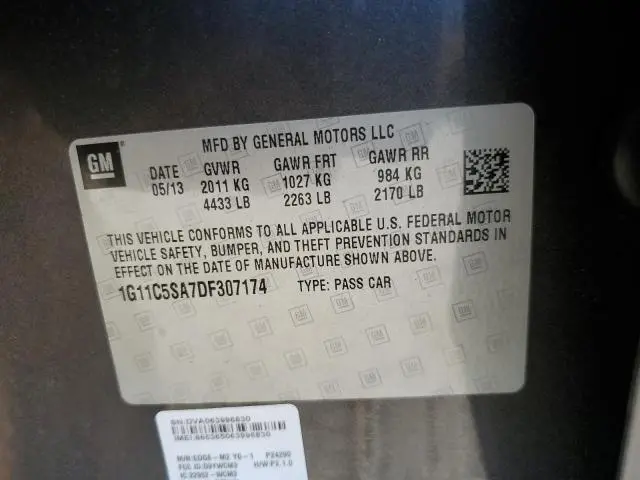 2013 CHEVROLET MALIBU 1LT