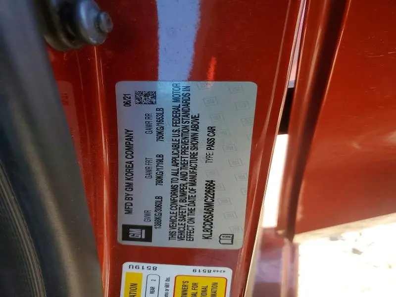 2021 CHEVROLET SPARK 1LT  