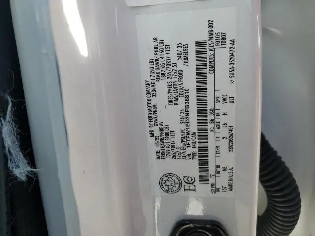 2022 FORD F150 SUPERCREW  