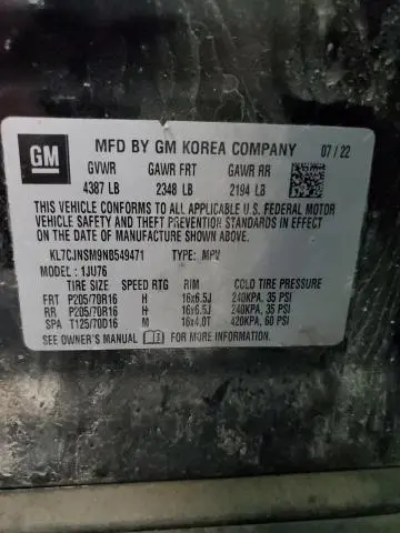 2022 CHEVROLET TRAX LS  