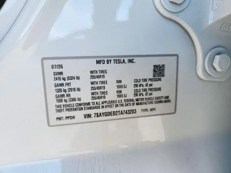 2026 TESLA MODEL Y   