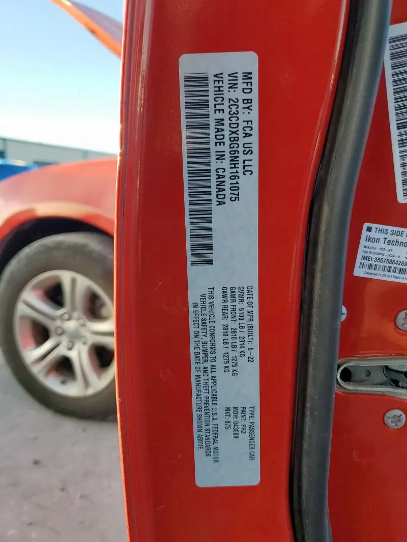 2022 DODGE CHARGER SXT  