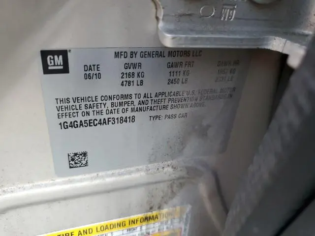 2010 BUICK LACROSSE CX  