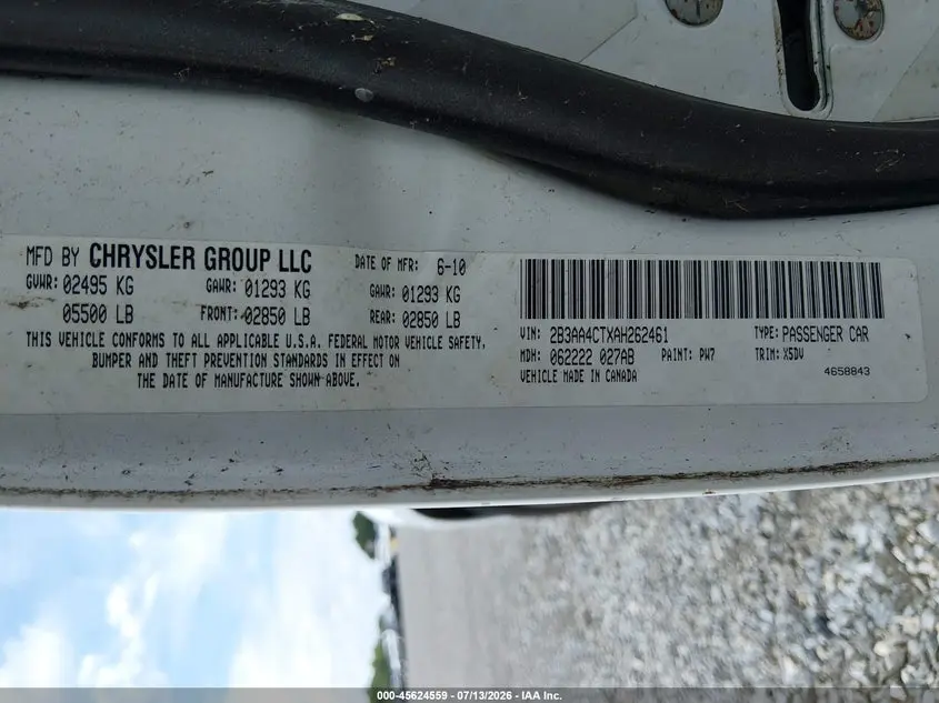 2010 DODGE CHARGER  