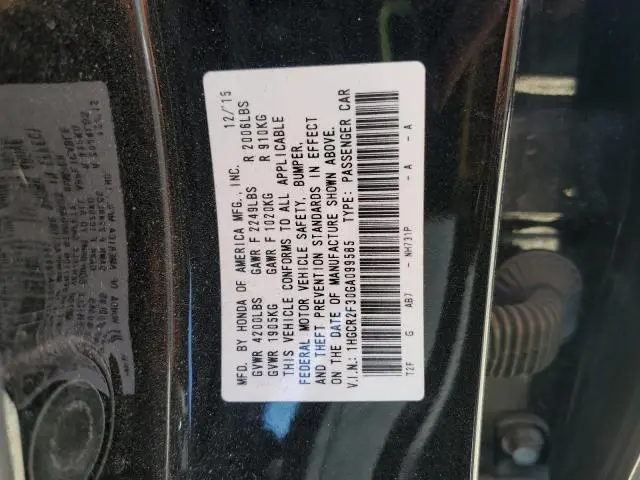 2016 HONDA ACCORD LX  