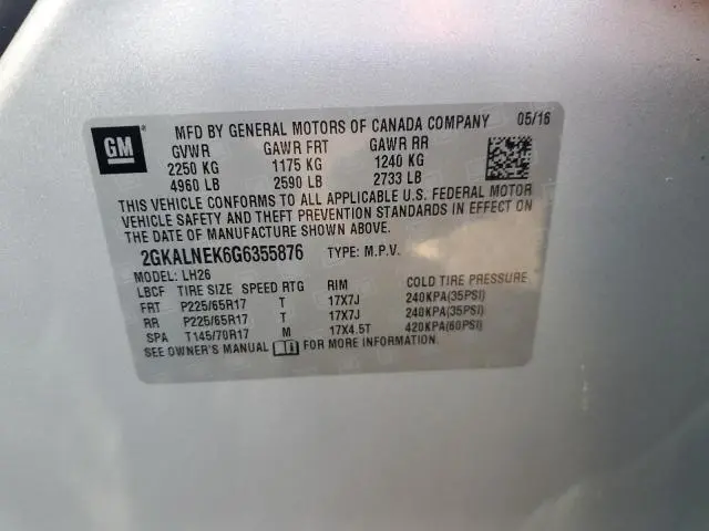 2016 GMC TERRAIN SLE  