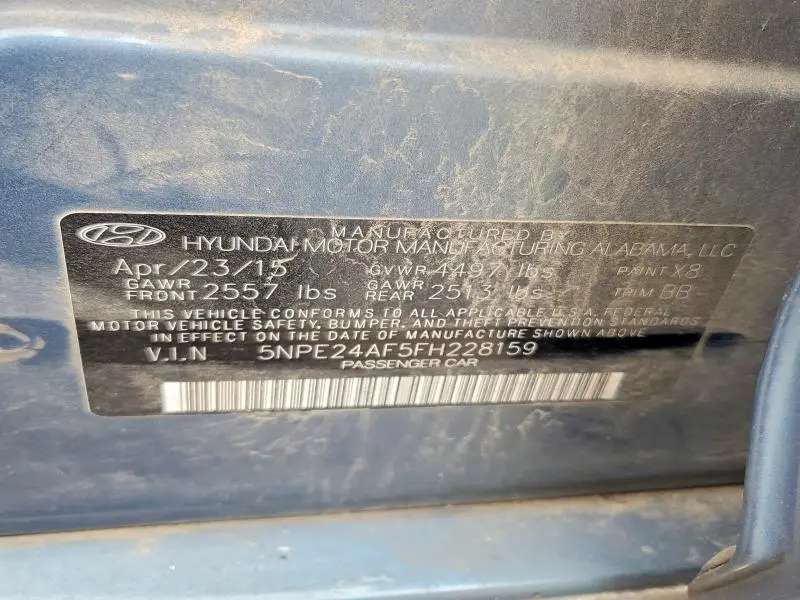 2015 HYUNDAI SONATA SE  