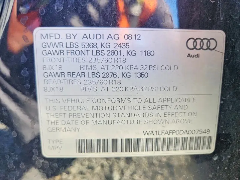 2013 AUDI Q5 PREMIUM PLUS  