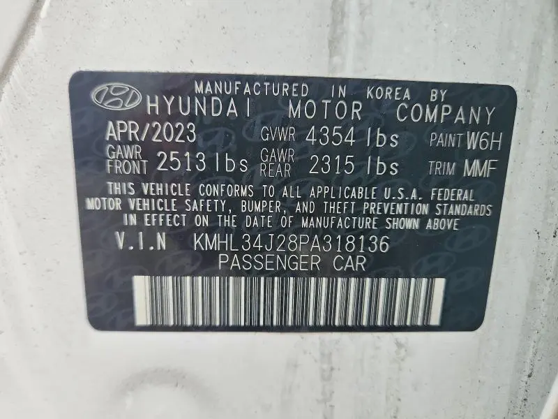 2023 HYUNDAI SONATA LIMITED  