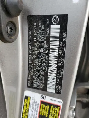 2021 LEXUS ES 350 BASE  