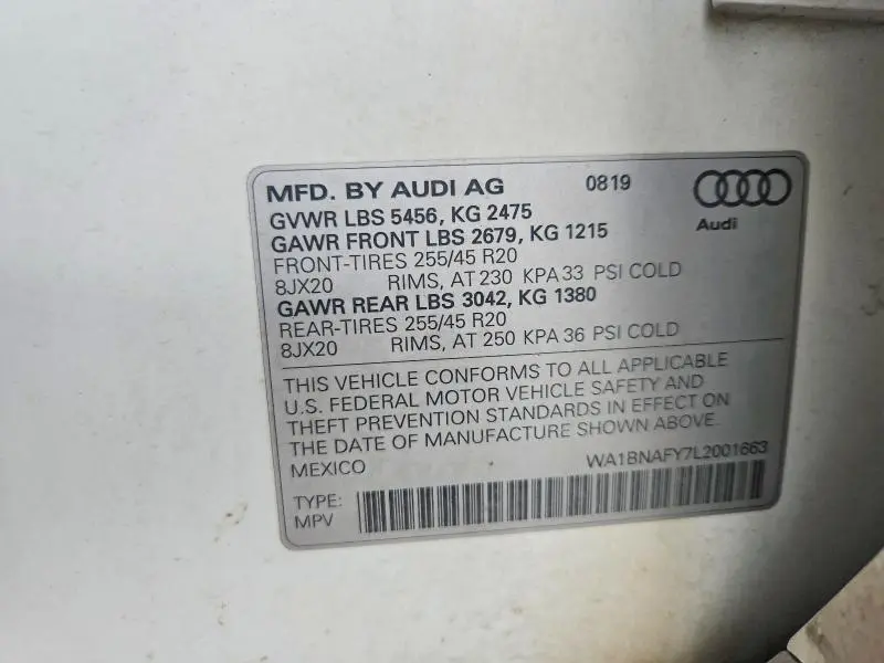 2020 AUDI Q5 PREMIUM PLUS  