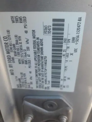 2015 FORD TRANSIT CONNECT XL  