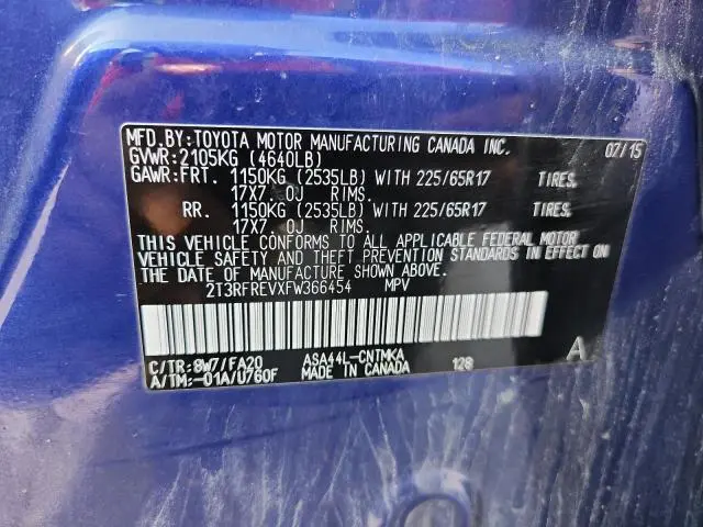 2015 TOYOTA RAV4 XLE