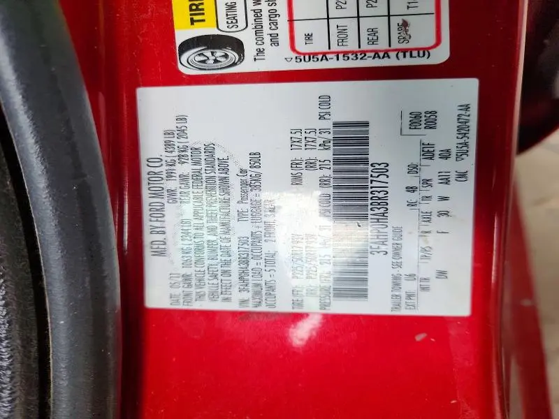 2011 FORD FUSION SE  