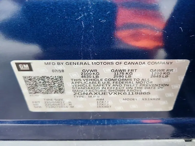 2019 CHEVROLET EQUINOX LT  