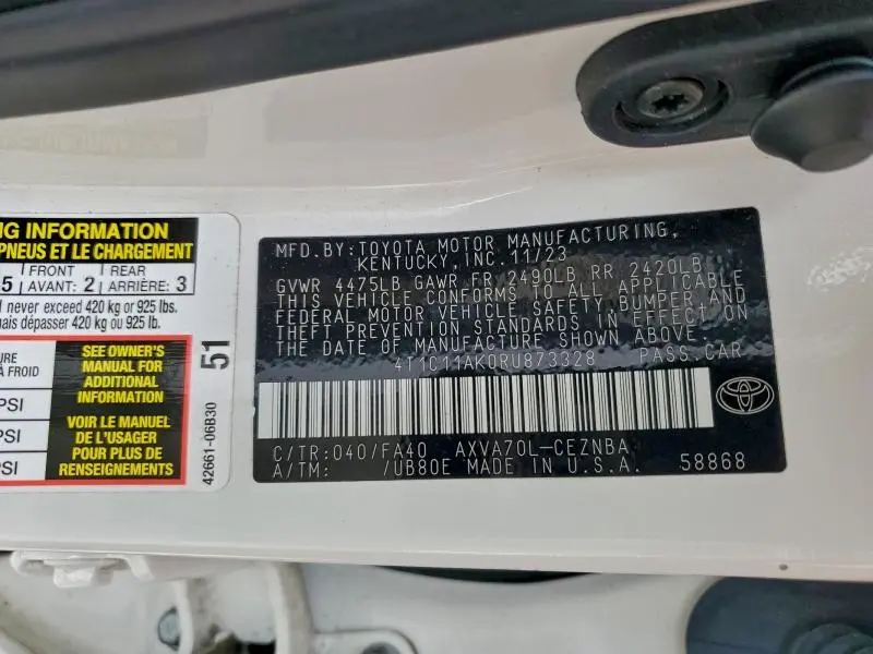 2024 TOYOTA CAMRY LE  