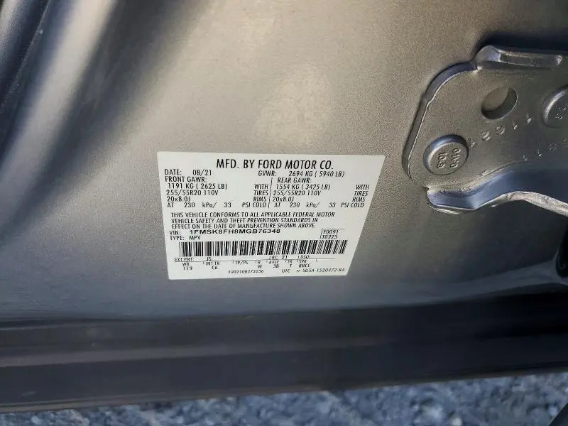 2021 FORD EXPLORER LIMITED  