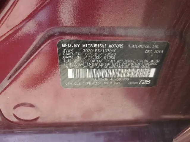 2020 MITSUBISHI MIRAGE ES  