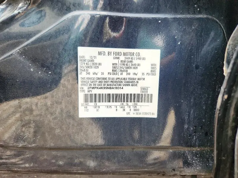 2022 FORD EDGE TITANIUM  