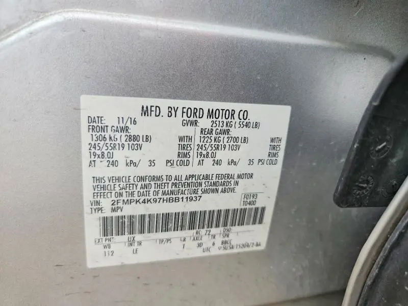 2017 FORD EDGE TITANIUM  