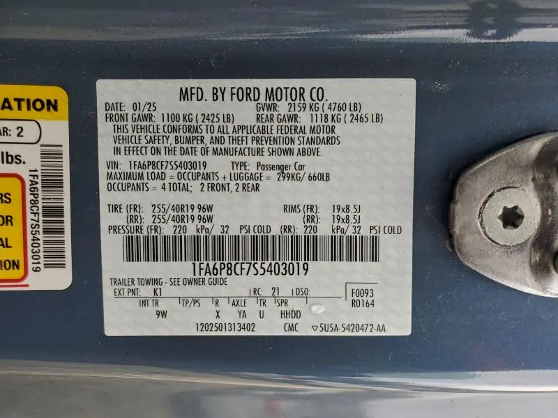 2025 FORD MUSTANG GT  