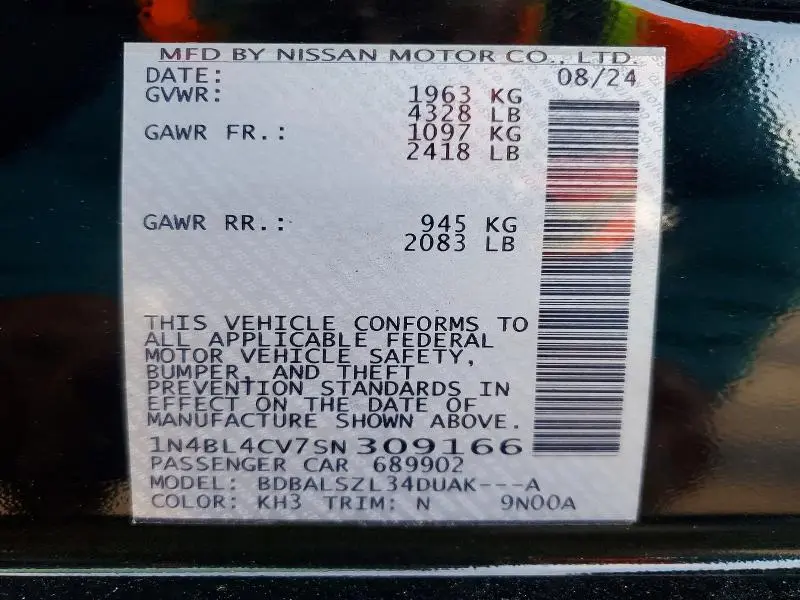 2025 NISSAN ALTIMA SR  