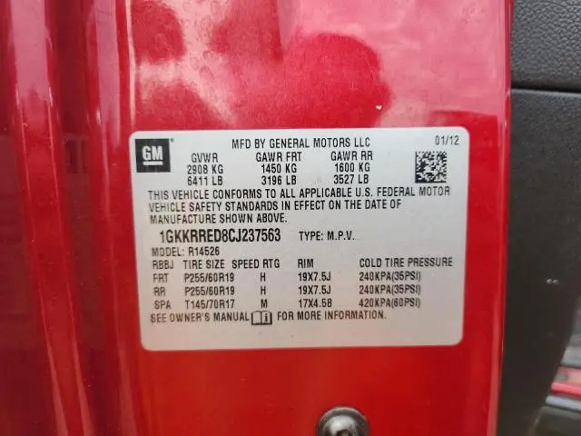 2012 GMC ACADIA SLT-1  