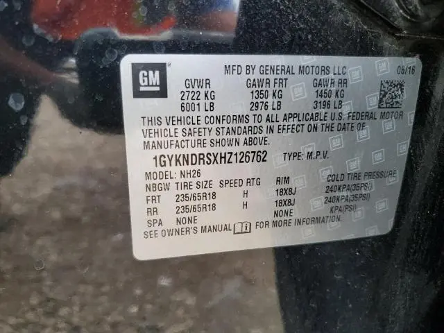 2017 CADILLAC XT5 LUXURY  