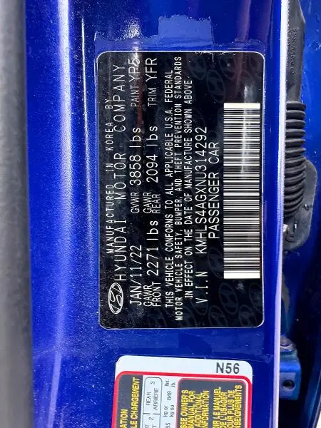 2022 HYUNDAI ELANTRA SEL  