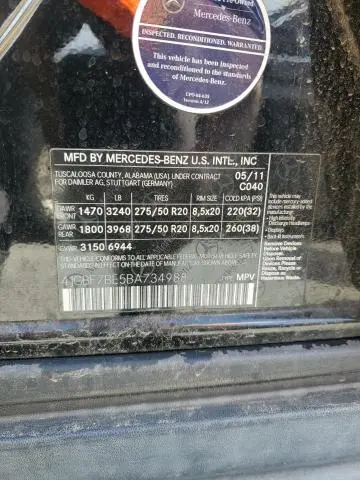 2011 MERCEDES-BENZ GL 450 4MATIC  