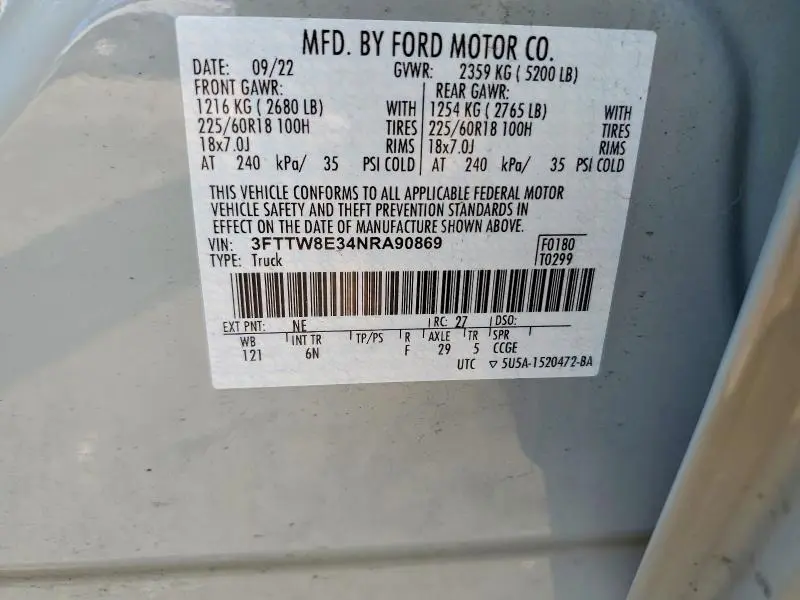 2022 FORD MAVERICK XL  