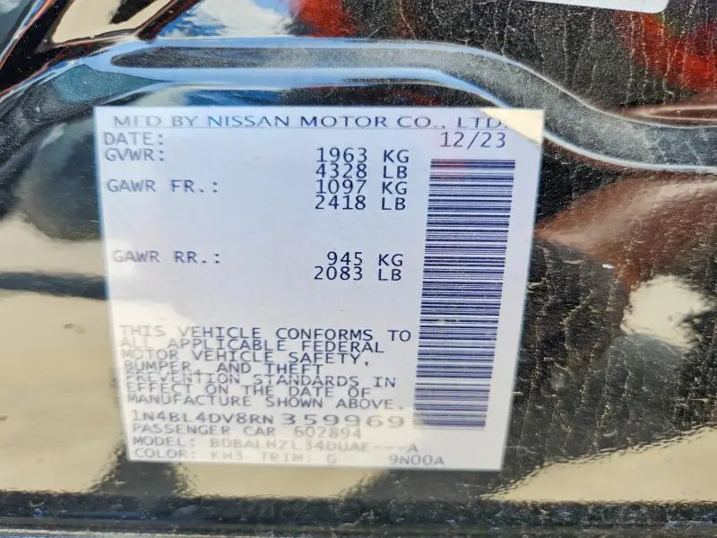 2024 NISSAN ALTIMA SV  