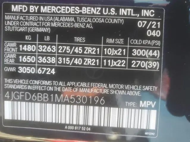 2021 MERCEDES-BENZ GLE COUPE AMG 53 4MATIC  