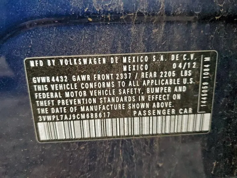 2012 VOLKSWAGEN JETTA TDI  