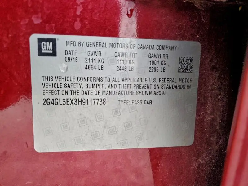 2017 BUICK REGAL SPORT TOURING  