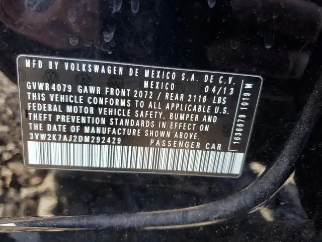 2013 VOLKSWAGEN JETTA BASE  