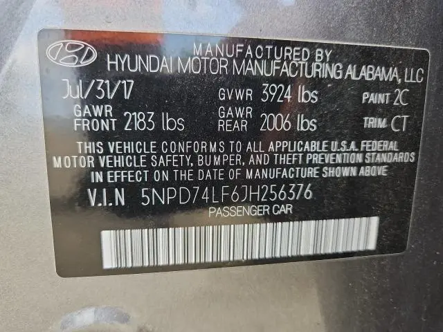 2018 HYUNDAI ELANTRA SE  