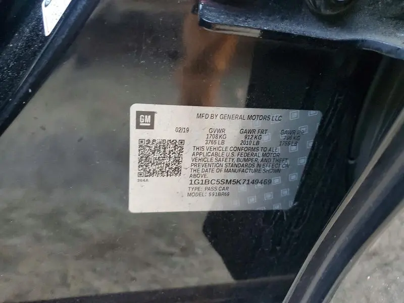 2019 CHEVROLET CRUZE LS  