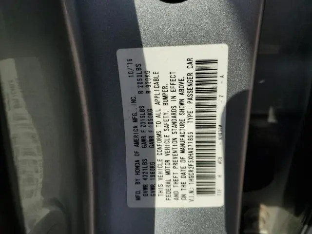 2017 HONDA ACCORD SPORT  