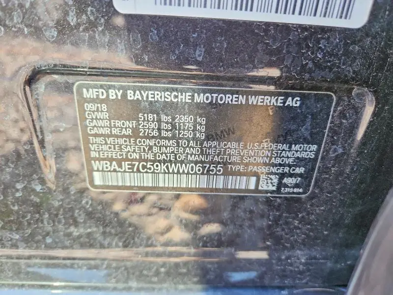 2019 BMW 540 XI  