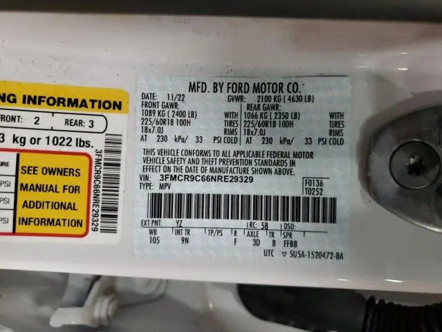 2022 FORD BRONCO SPORT OUTER BANKS  