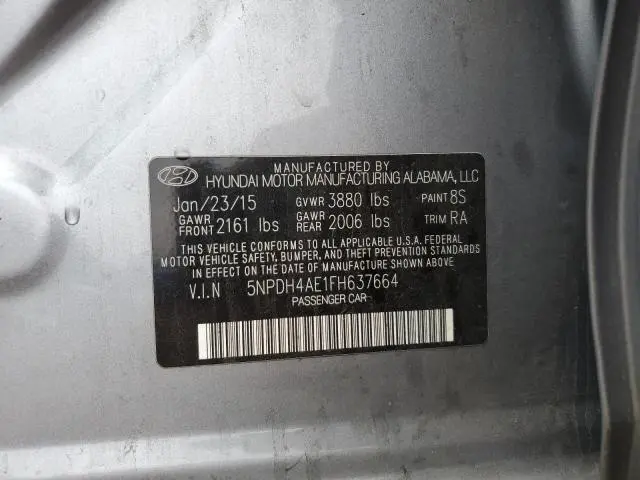 2015 HYUNDAI ELANTRA SE