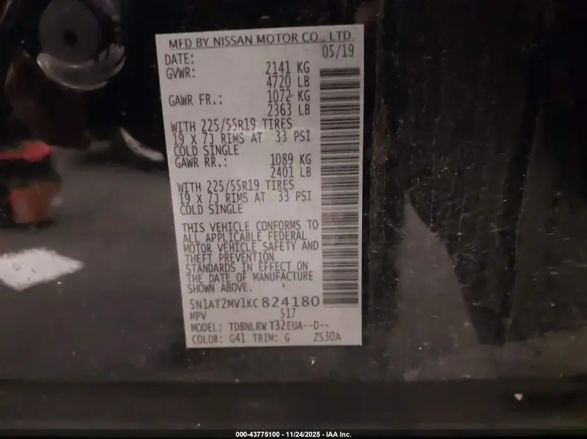 2019 NISSAN ROGUE SL