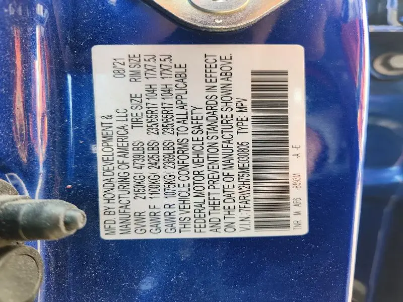 2021 HONDA CR-V SE  