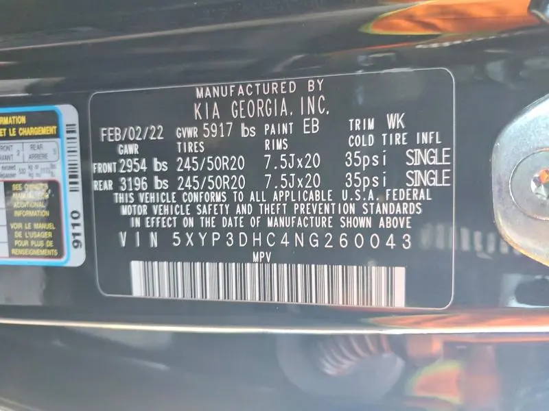 2022 KIA TELLURIDE EX  