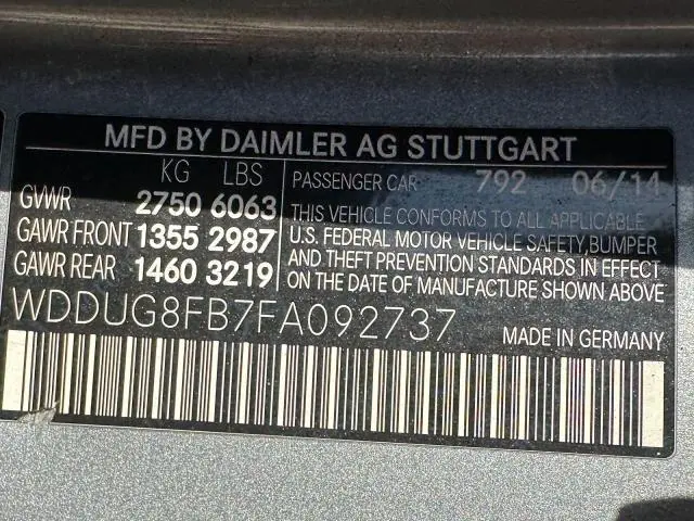 2015 MERCEDES-BENZ S 550 4MATIC  