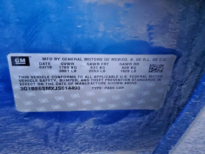 2018 CHEVROLET CRUZE LT  