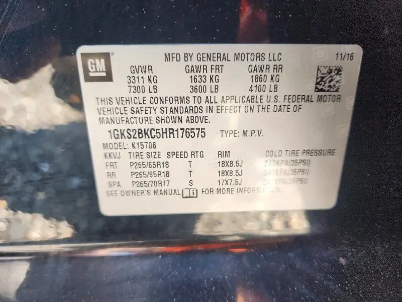2017 GMC YUKON SLT  