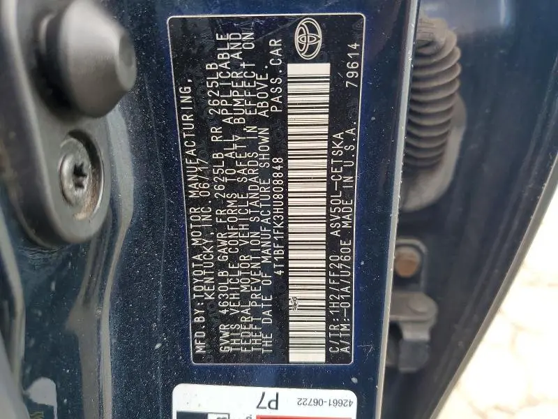 2017 TOYOTA CAMRY SE  